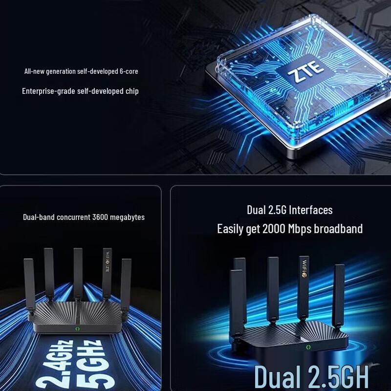 Wi-Fi 7 Роутер ZTE BE3600PRO+ SR7012 Navigator Edition (Китайская версия)