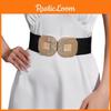 Summer Waist Belt For Women With Elastic Metal Frame And Double Ring Closure For Fashion Dress
