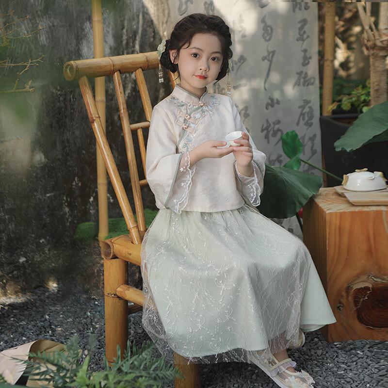 Набор Hanfu для девочек Qiboh в новом китайском стиле 2025