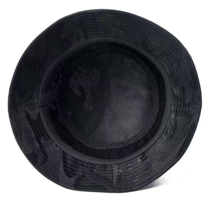 Camouflage Bucket Hat Panama Black Hiking Climbing Fisherman Hat Summer Hip Hop Street Trendy Breathable Sun Hat