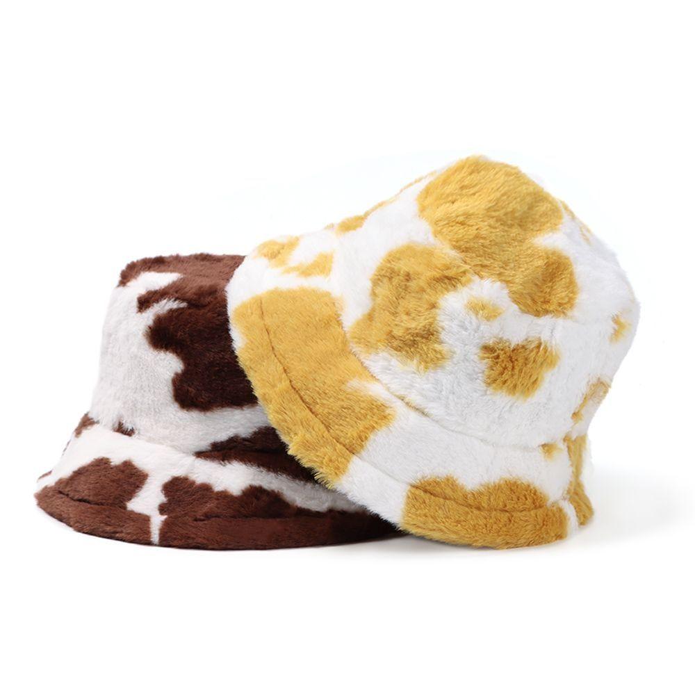 Cow Stripe Bucket Hat Soft Panama Hat Outdoor Fisherman Cap Men Women