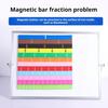 Плитка с магнитными дробями, математические манипуляции, практическое визуальное обучение, блоки с радужными дробями, образовательный комплект для начальной школы для детей