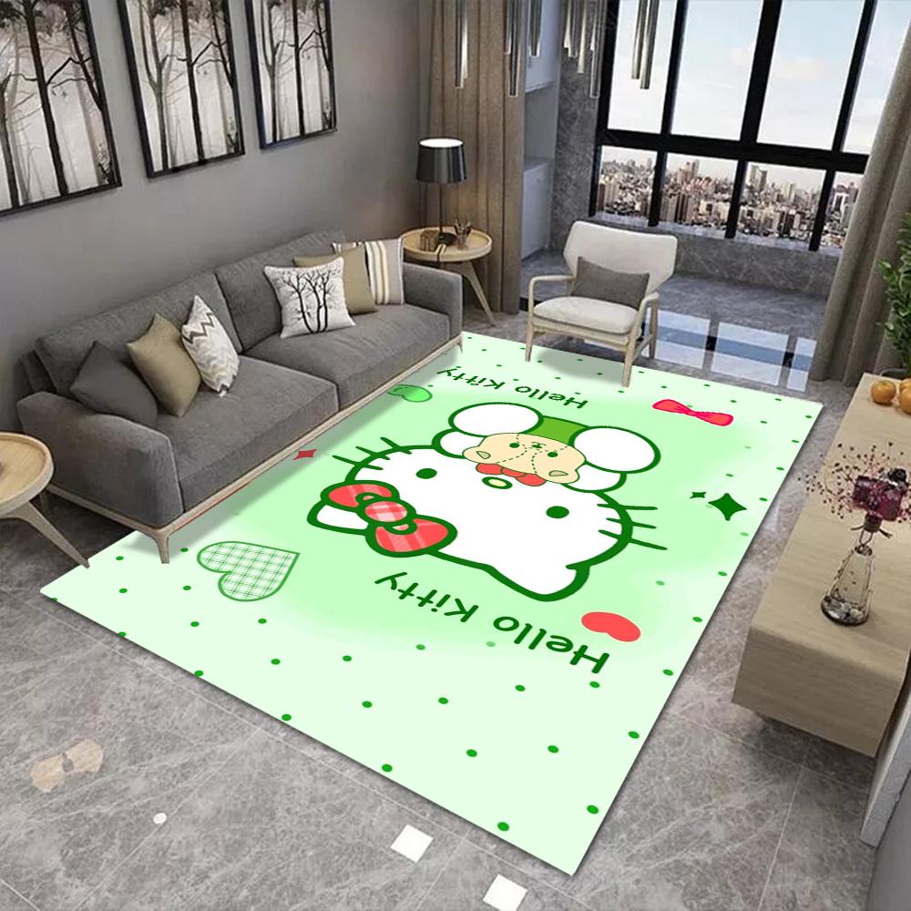 Коврик для пола Hello K-Kitty в стиле INS, мягкий, прямоугольный, противоскользящий, для спальни, дома, входной двери, для использования внутри и снаружи помещений, для отеля.