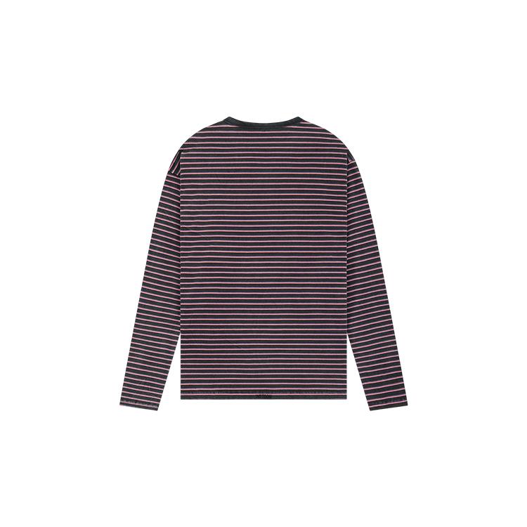 WE11DONE Ss25 Стиль High Street Логотип Полосатый Буквы Вышивка Длинный Рукав Весна Осень Футболка Унисекс Футболка WD-TT0-25-737-U-BK