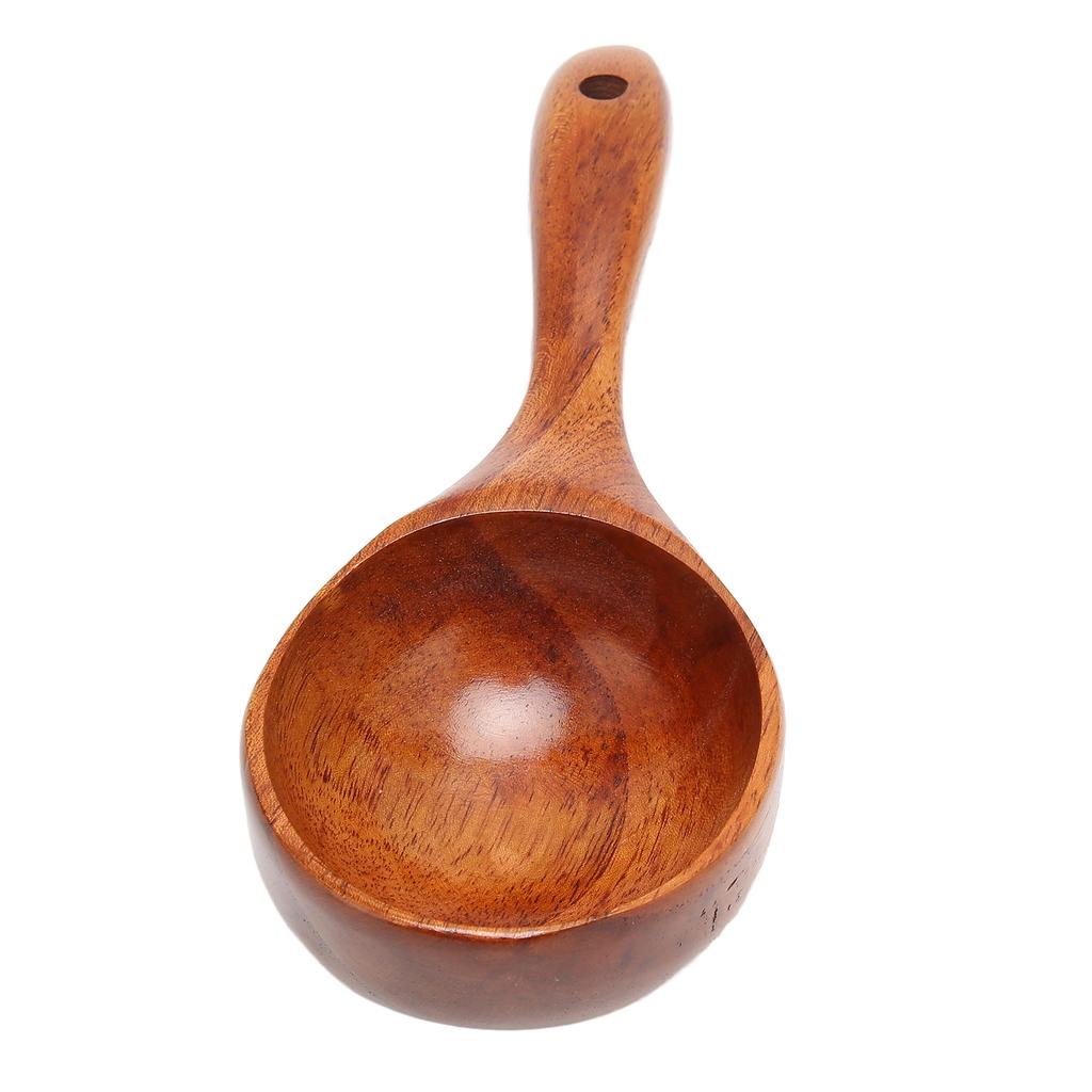 Деревянная ложка для каши Удобная ручка Гладкие поверхности Деревянный черпак-половник для домашней кухни