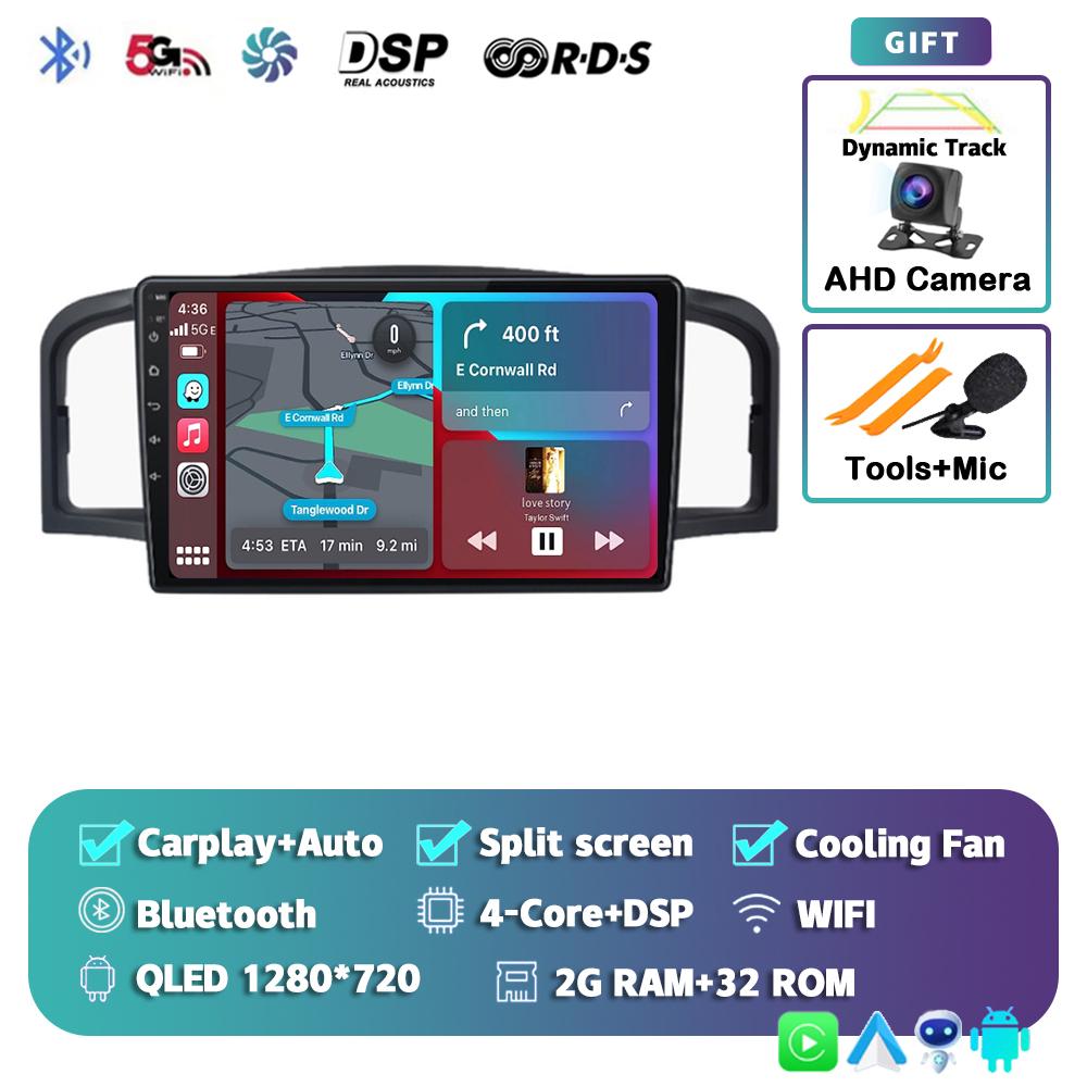 Android 14 Carplay Автомагнитола для Lifan 620 / Solano Навигация GPS Мультимедиа Видеоплеер 2din DVD Стерео Аудио 360 Камера