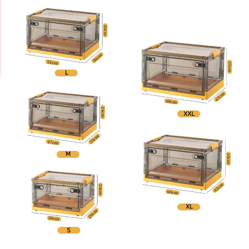 Складной ящик для хранения с крышкой и шкивами. Шкаф для хранения можно штабелировать.