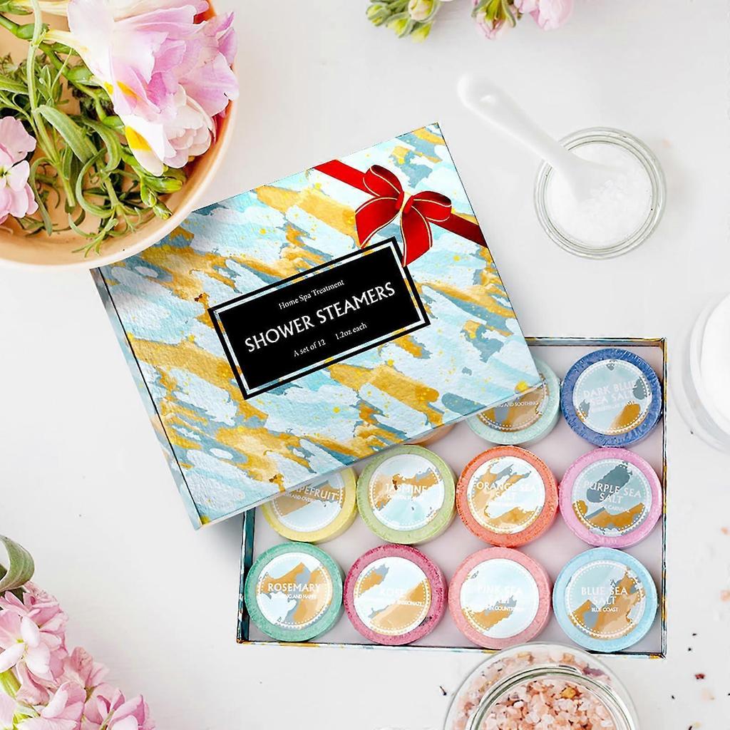 Shower Steamers with Essential Oils, 12 Pack Aromatherapy Tablets for Relaxation and Gift Giving