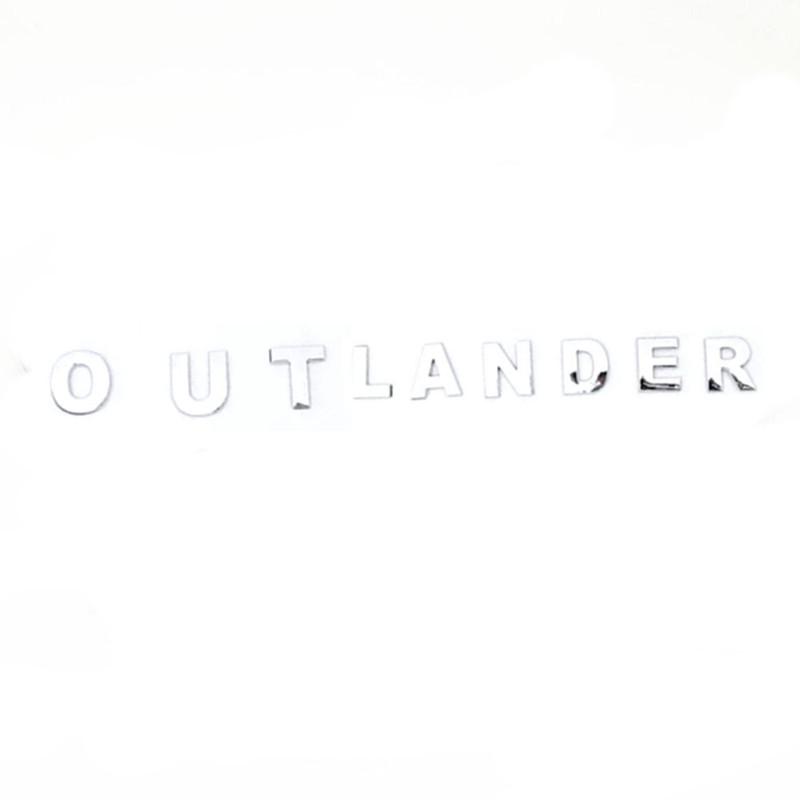 Car 3D Logo Letters Front Head Hood Alphabet Emblem Badge Decals Stickers Styling For Outlander Accessories