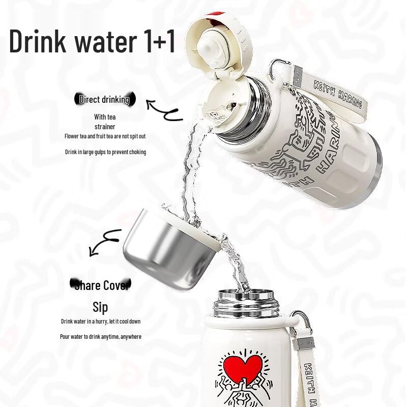 Germ Keith Haring Stainless Steel Thermos Water Bottle