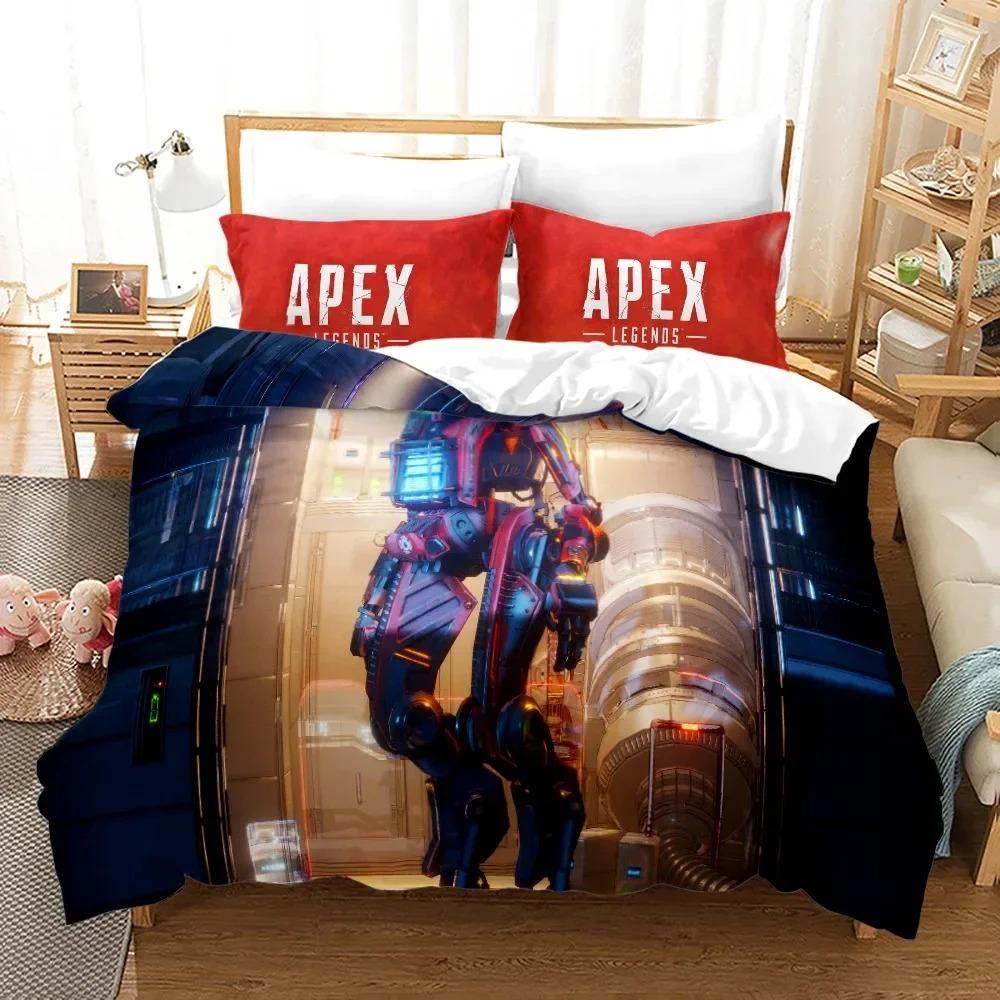 Комплект постельного белья APEX Legends с 3D-принтом, пододеяльник, комплект постельного белья, пододеяльник, наволочка, одеяло размера king-size, комплект постельного белья для взрослых мальчиков