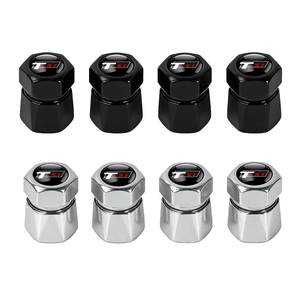 W1523D Metal Car Wheel Tire Valve Stem Caps Exterior Accessories For Volkswagen VW R Polo Passat Rline Golf 4 5 6 Tiguan Jetta GTI