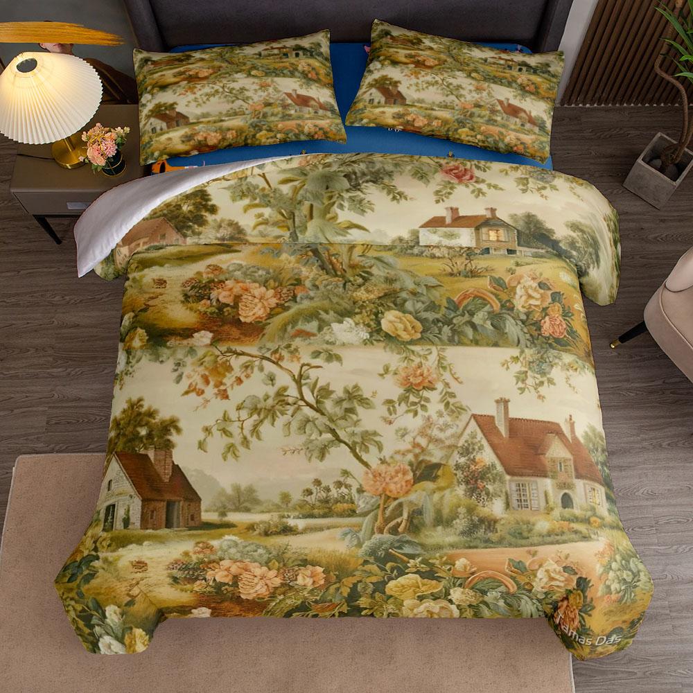 Клод Моне Сад в Аржантёе Арт Набор Пододеяльников Односпальный Двуспальный Королевский Размер США Полуторный Полный Кингсайз Среди Набора Постельного Белья