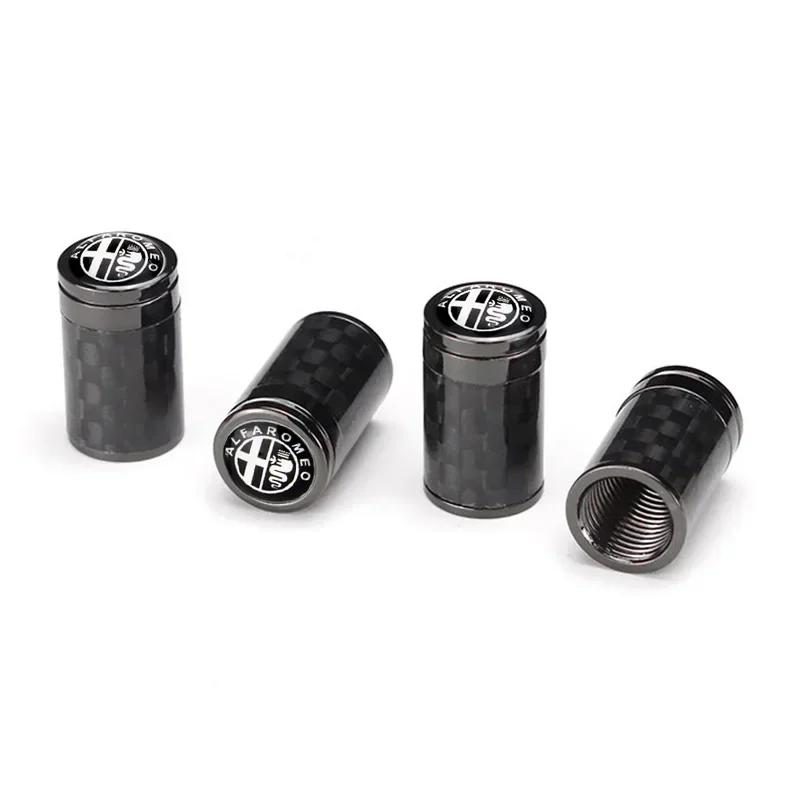 Car Wheel Tyre Stem Air Valve Caps Cover for Alfa Romeo 159 Mito 156 Giulia 147 GT Giulietta Stelvio 155 Tonale Brera Spider 166 HG7