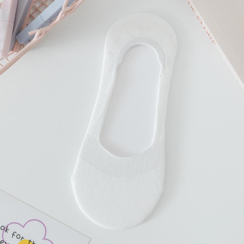 Женские летние тонкие не сползают однотонные с мелким вырезом невидимые носки-лодочки