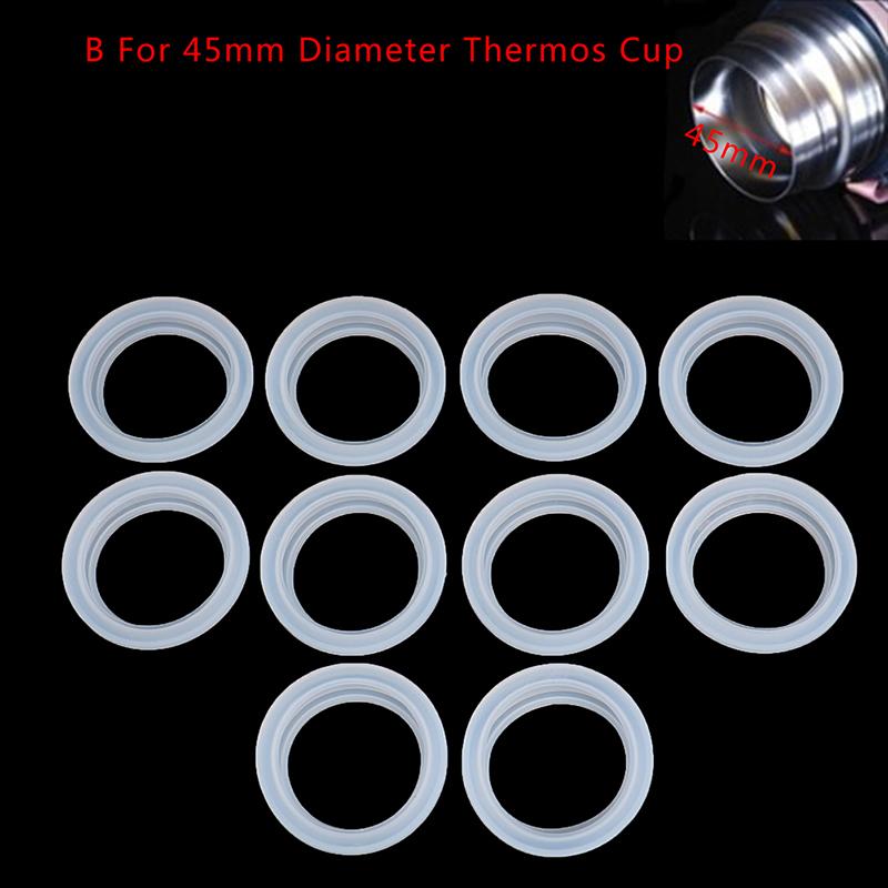 10Pcs Sealing O-Ring For 4.5Cm 5.2Cm Vacuum Bottle Cover Stopper Thermal Cup Lid