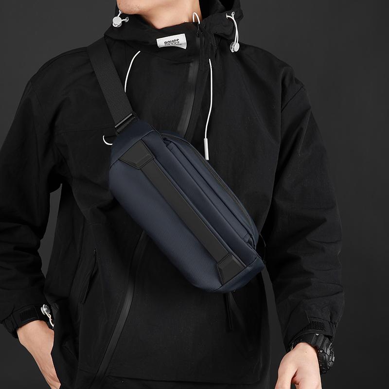 Мужская нагрудная сумка, большая вместимость, поясная сумка, многофункциональная сумка через плечо с магнитной застежкой