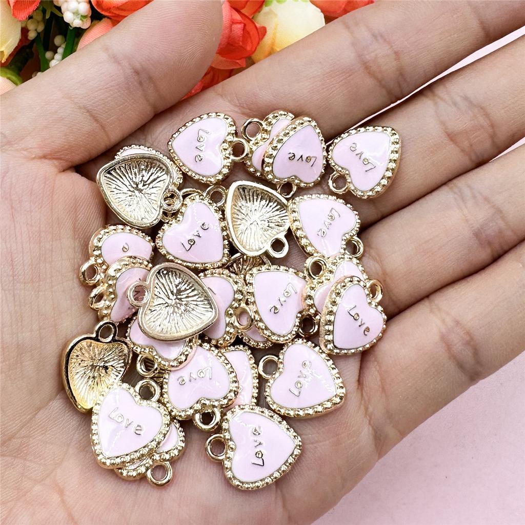 Высокое качество Большое Сердце Любви Для Изготовления Серьг Браслета DIY Ювелирные Аксессуары 13,2*15,8 мм Материал ручной работы 20 шт. Сплав Капает Масло Мода