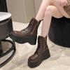 Мода 2024 года, горячая распродажа, новые износостойкие осенне-зимние женские ботинки с круглым носком, однотонные модные нескользящие женские туфли с боковой молнией