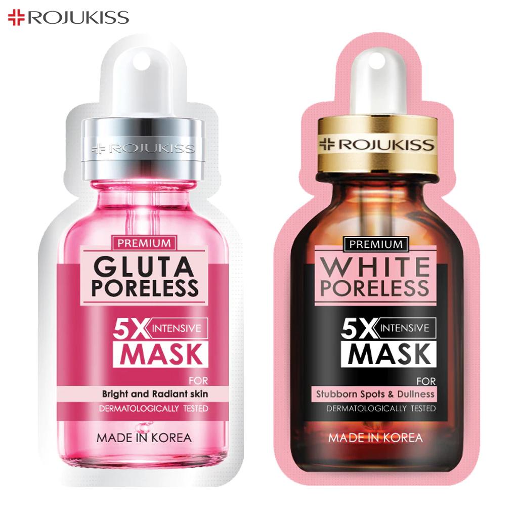 Rojukiss Акне/Укрепляющая/Красная сыворотка/Глута/HYA/Омега/Идеальная/Восстанавливающая/Белая/Цинковая интенсивная маска без пор 5X 25 мл - Thai Skincare