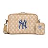 New MLB Monogram Collection Polyester Tofu Bag Combo Bag Camera Bag Shoulder Bag Unisex Khaki 3ACRM012N-50BGD