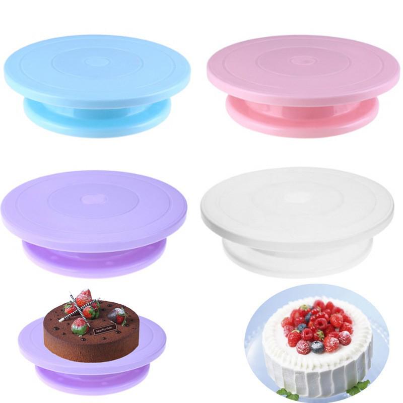 Lightweight Non-slip Plastic Cake Turntable and Piping Smoother