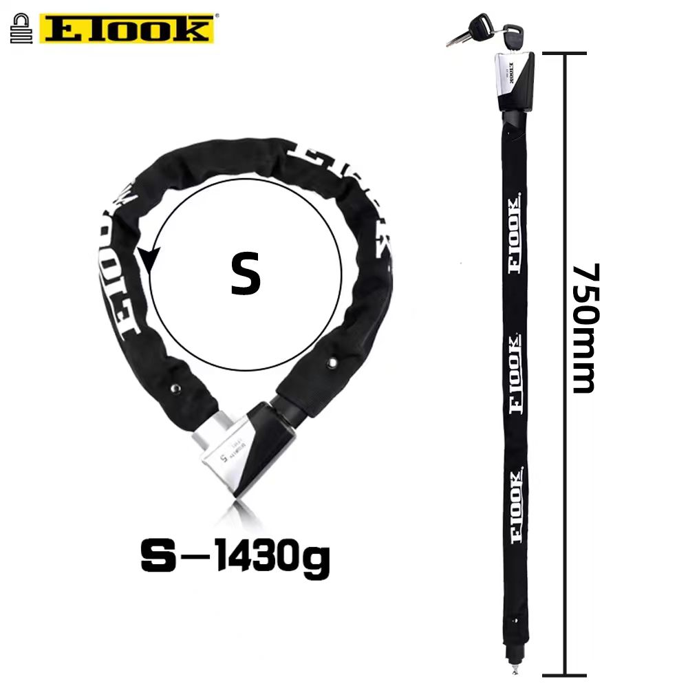 ETOOK Bicycle Lock MTB Road Bike Lock Anti Theft Heavy Duty Safety Anti-Theft Chain Lock for Motorcycle Scooter Bike Accessories 4
