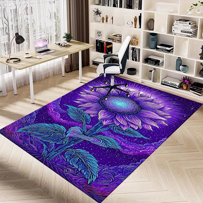 1PC Sunflower Night Extra Large Non Slip Floor carpet, Office, family, Studio Large Area Rug Indoor Rugs, Bold Statement Piece