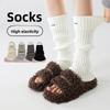 Женские осенне-зимние чулки, Толстые и теплые белые утягивающие чулки, Зимние гольфы