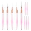 5Pcs Nail Painting Pen Elongated Lines DIY Nylon Wool Durable Manicure Edge Puller Set Polish Salon