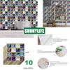 10 шт. 3D Кристальные наклейки на плитку Сделай сам Самоклеящиеся наклейки на стену