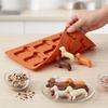 9 Cavity Silicone Ice Cube Tray Silicone Baking Mold Reusable Dachshund Dog Mold  Cake Decoration