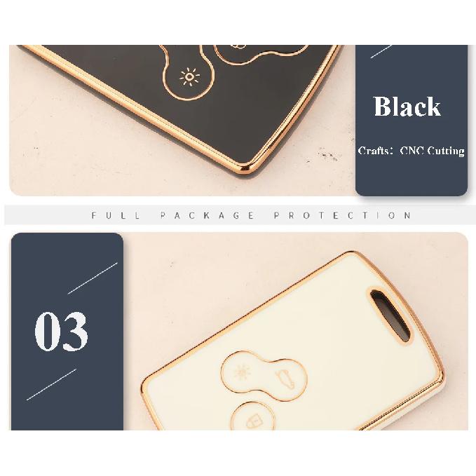 jingyuqin TPU Car Key Case Cover for Renault Duster Captur Clio IV Logan Megane Koleos Scenic Fluence Laguna 4 Button Fob Shell