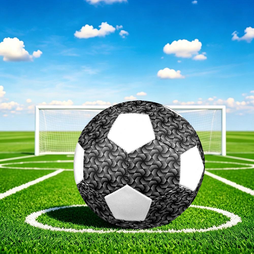 1pc Geometric Lightweight PVC Training Soccer Ball, Size 5, Suitable for Indoor and Outdoor TrainingGift y60315