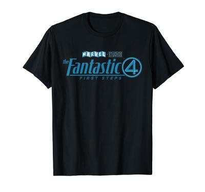 Marvel Studios Фантастические Первые Шаги Логотип Фильма Четыре Футболка