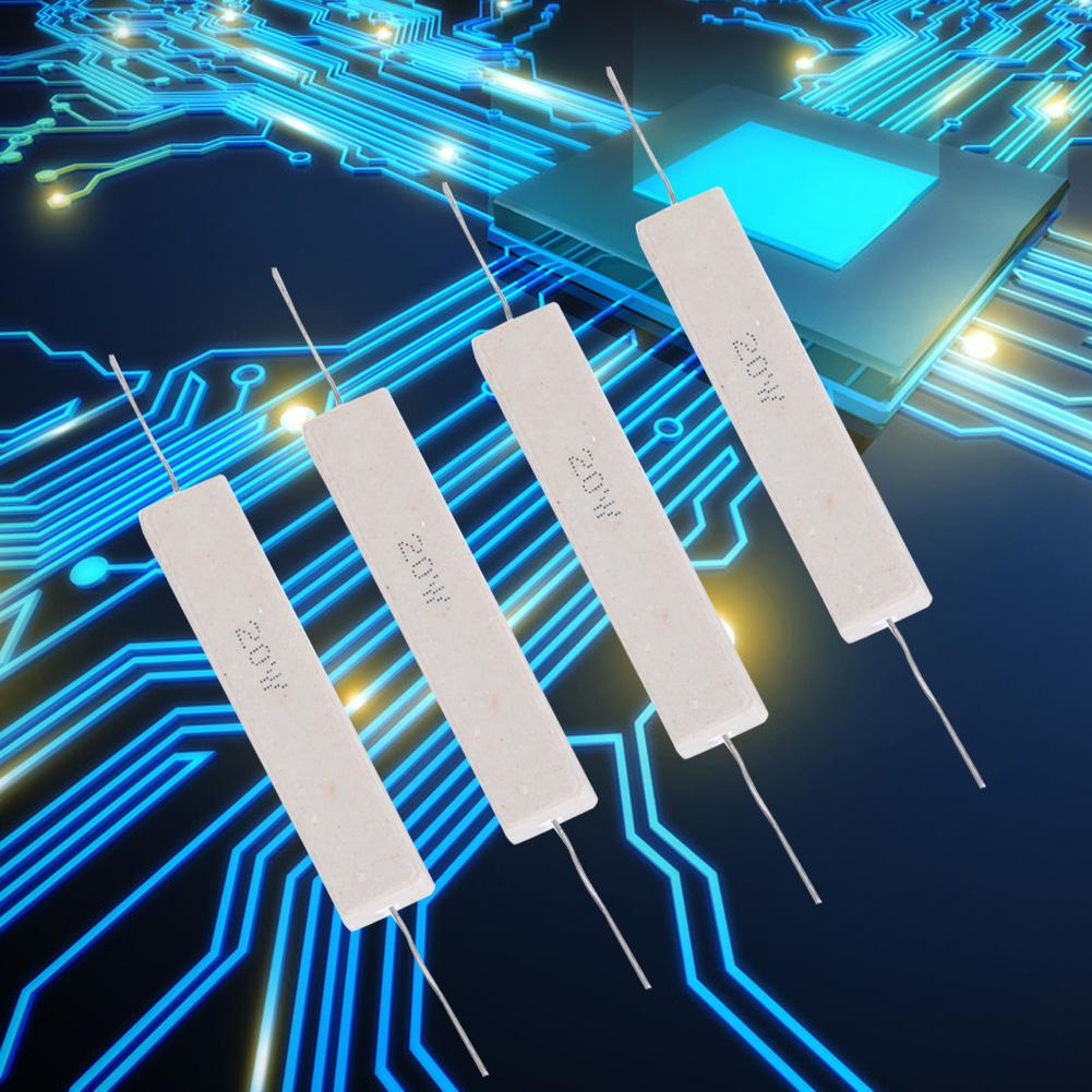 10Pcs Cement Resistor Power Resistance + 5percent High Accuracy for Printed Circuit Board 20W(10R)