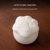 Chinese Style Cute Pet Coarse Pottery Tea Caddy