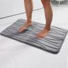 Wave Stripe Sponge Bathroom Cashmere Thickening Mat Bath Non-slip Carpets In Wash Basin Bathtub Floor Rug Shower Room Doormat Memory Foam 3D Pad