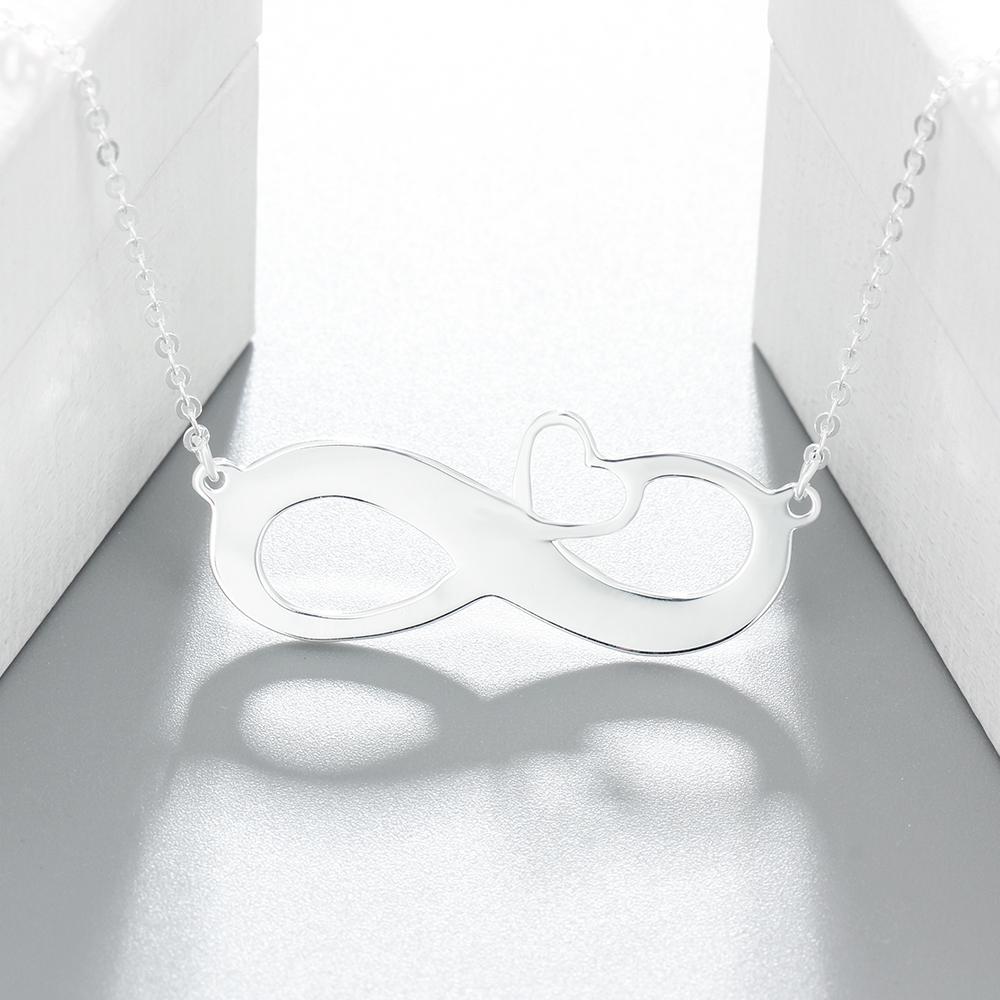 Fashion Personalized Necklaces Silver Color Infinity Pendant Custom Name Eternity Love Jewelry Wedding Gift For Women