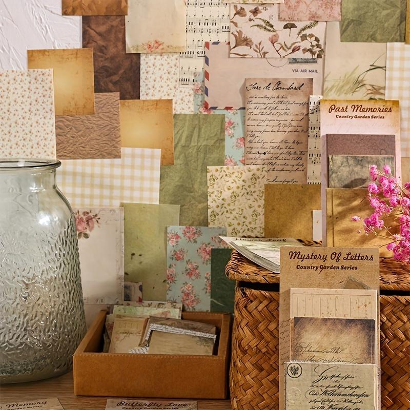 60pcs Vintage Garden theme Hand Account Decorative paper DIY Creative Retro Material Paper Scrapbooking Material Art Supplies