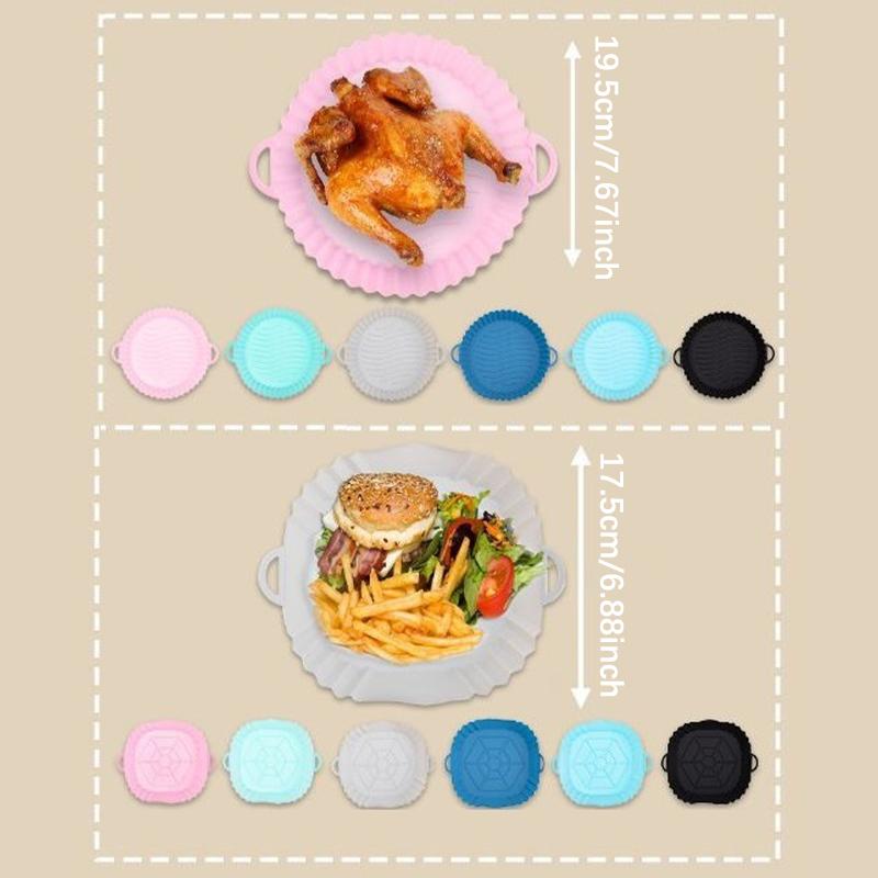 Силиконовые вкладыши для корзин для фритюрниц с антипригарным покрытием, безопасные аксессуары для противней для выпечки в духовке