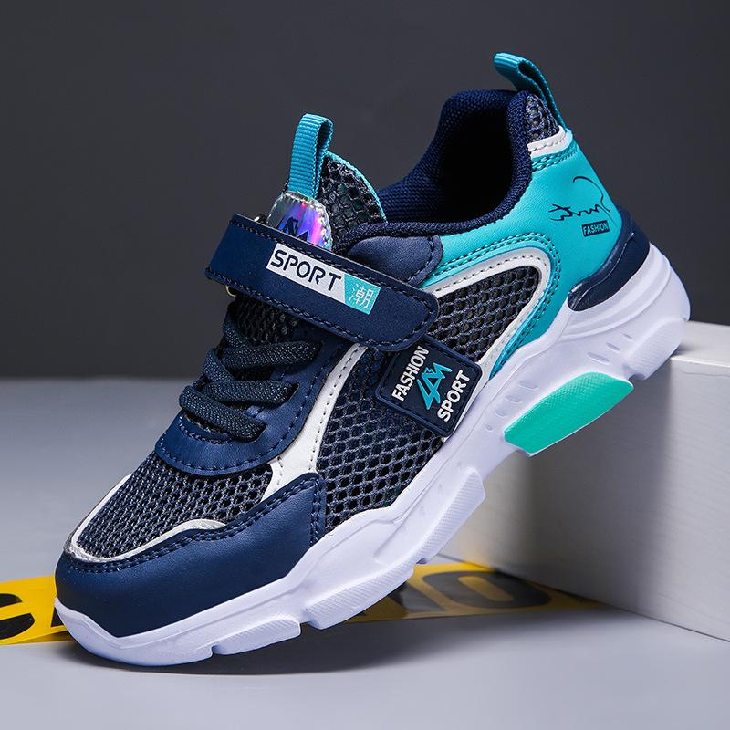 Children's Net Students and Boys Spring Running Shoes Net Light Primary School Middle School Sports Single