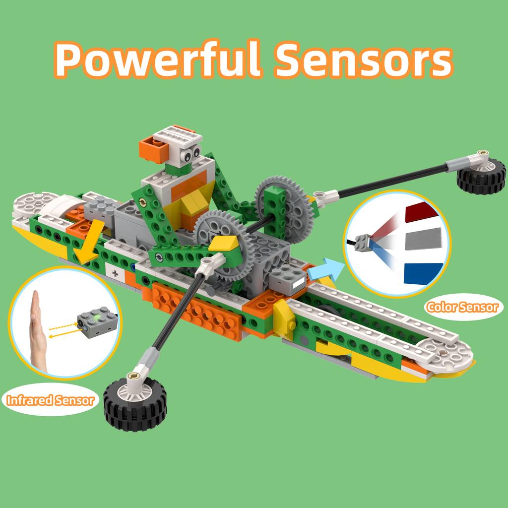 Apitor Q Robot Building Kit 20-in-1 Programmable APP RC Car Robotics Coding Kit STEM Project Educational Birthday Gifts for Kids