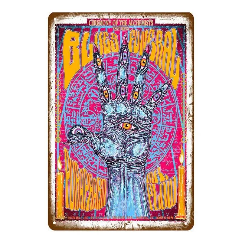 Хард-рок-ролл плакат кантри-музыка джаз металлические знаки ретро декор для вечеринки паб-бар кафе клуб украшения винтажная настенная табличка YJ063