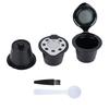 5pcs Set Plastic & Stainless Steel Reusable Refillable Coffee Capsules Pod Filter Cups Strainer