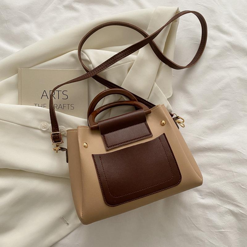 Текстурная контрастная цветная портативная маленькая сумка женская 2025 новая весенняя повседневная сумка-саквояж Бостон модная сумка на плечо интернет-знаменитости