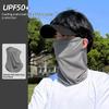 Summer Ice Silk Face Cap with Neck UV Protection Lightweight Sunblock Outdoor Sports Face Mask