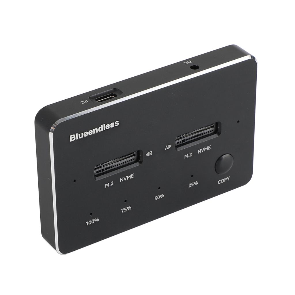 Док-станция NVME Дубликатор SSD M.2 NVME+NVME Корпус для твердотельного накопителя