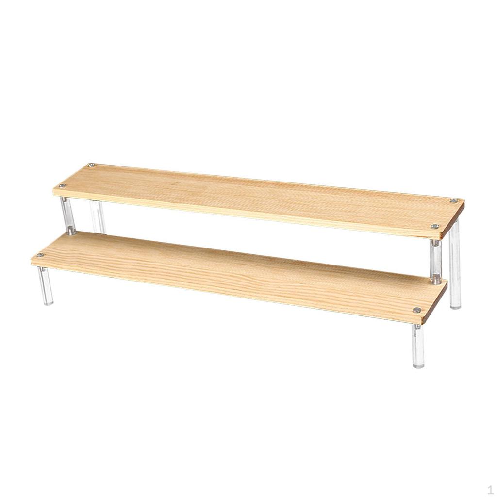 Прозрачный акриловый подставка-органайзер полка держатель для кексов витрина фурнитура дерево