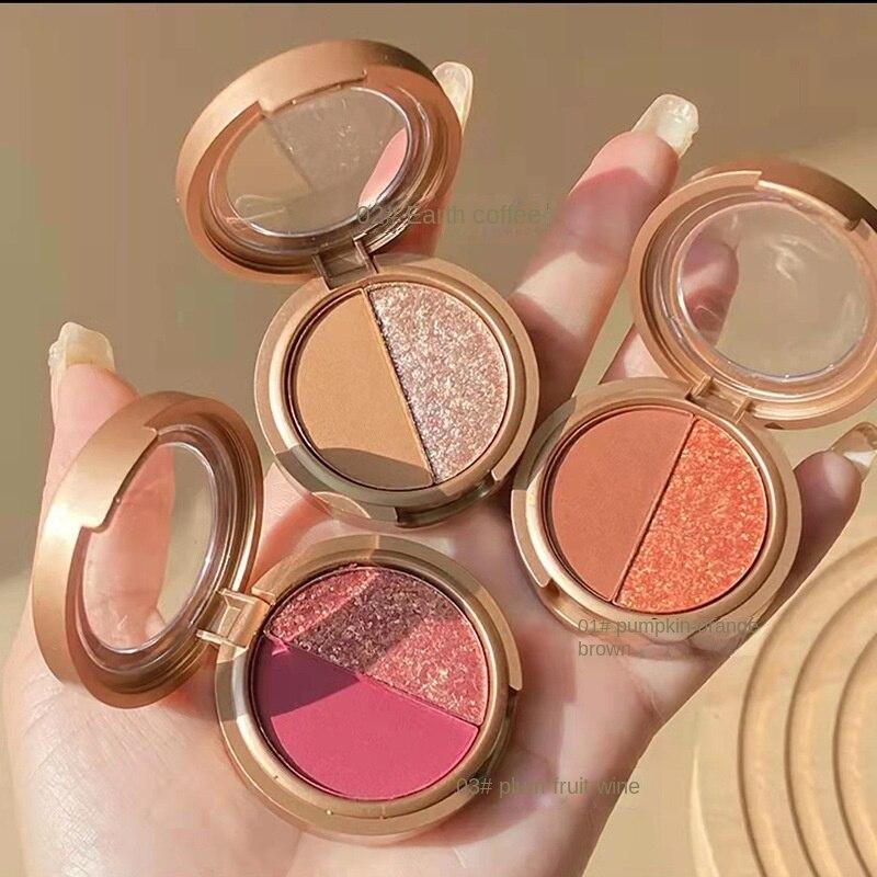 Dikalu Двухцветные тени для век Тыквенный цвет Земляной матовый